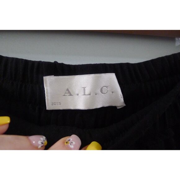 A.L.C. Elastic Drawstring Waist Tapered Pant - Black XS - Picture 5 of 7